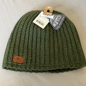 Mens Turtlefur knit hat. Green.